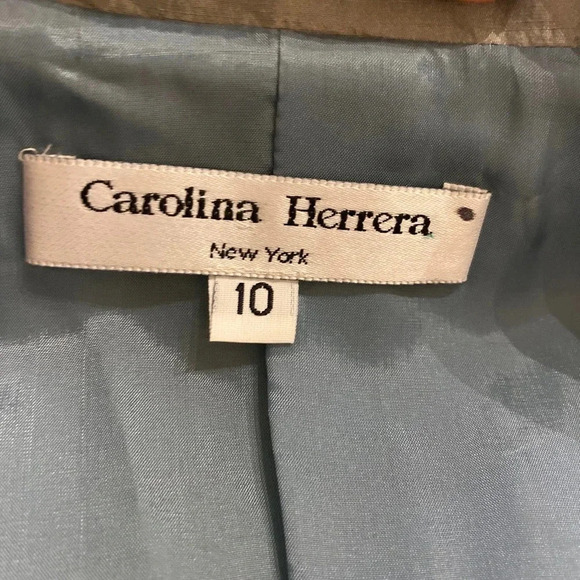 Carolina Herrera silk jacket size 10 - Picture 4 of 7